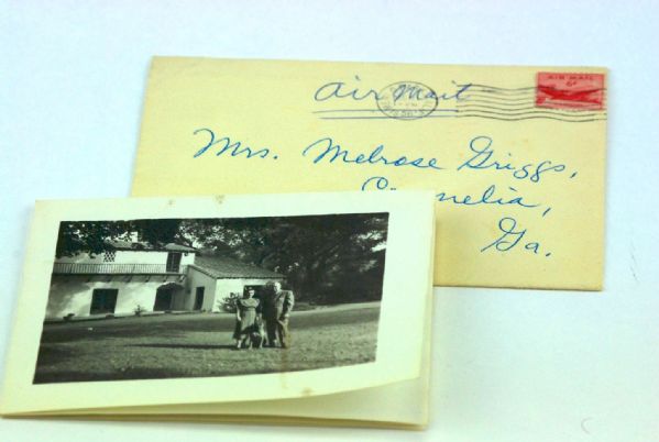 Ty Cobb Signed Letter on Christmas Card w/Original Mailing Envelope